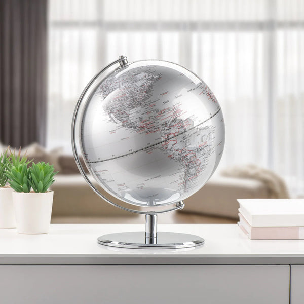 LATITUDE WORLD GLOBE – SILVER