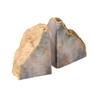 DAZZLE AVENTURINE BOOKENDS, SET OF 2