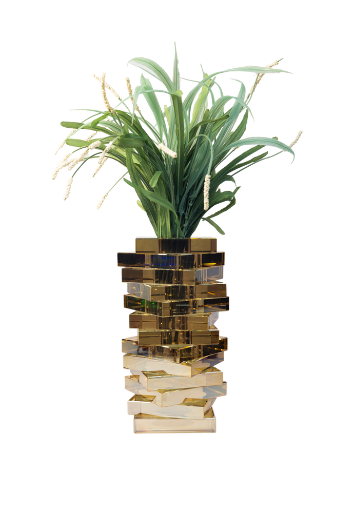 Crystal Jenga Vase