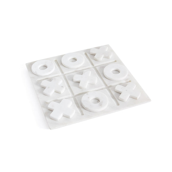 White Marble Tic Tac Toe