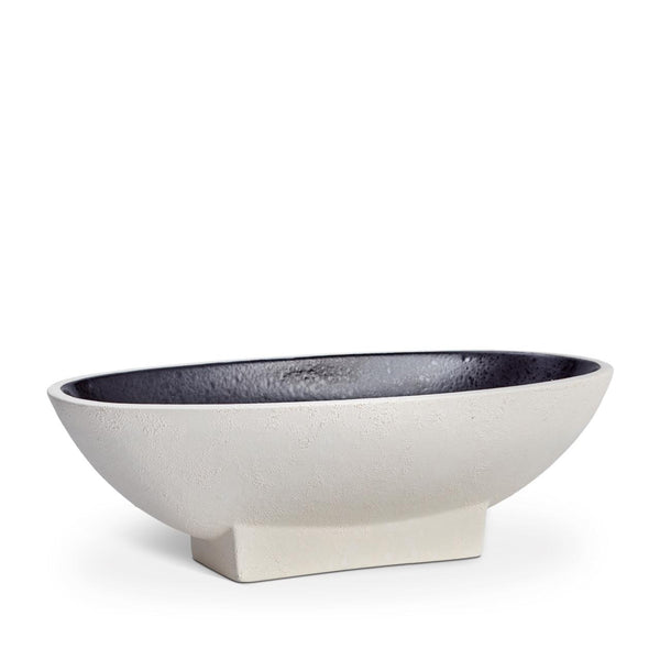 Cubisme Oval Serving Boat - Black/White